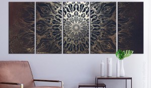 pol-a1-n7867-dk_2_1 ΠΙΝΑΚΑΣ - HYPNOSIS (5 PARTS) BROWN NARROW 225X90