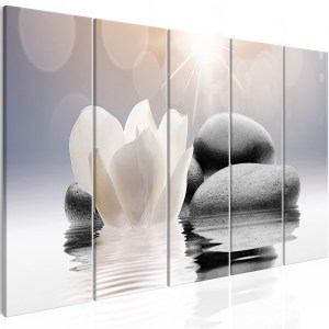 pol-a1-n7873-dkx_1 ΠΙΝΑΚΑΣ - PEBBLES IN WATER (5 PARTS) NARROW 225X90