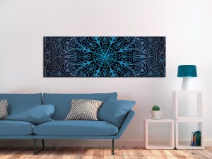 pol-a1-n7890-dk150_2_1 ΠΙΝΑΚΑΣ - FEATHERS (1 PART) BLUE NARROW 120X40