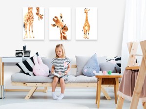 pol-a1-n8020_2_1 ΠΙΝΑΚΑΣ - FUNNY GIRAFFES (3 PARTS) 120X60