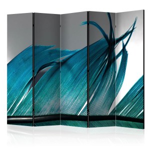 pol-a1-paravent1014_1 ΔΙΑΧΩΡΙΣΤΙΚΟ ΜΕ 5 ΤΜΗΜΑΤΑ - TURQUOISE FEATHER II [ROOM DIVIDERS] 225X172
