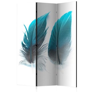pol-a1-paravent1017_1 ΔΙΑΧΩΡΙΣΤΙΚΟ ΜΕ 3 ΤΜΗΜΑΤΑ - BLUE FEATHERS [ROOM DIVIDERS] 135X172