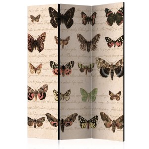 pol-a1-paravent1029_1 ΔΙΑΧΩΡΙΣΤΙΚΟ ΜΕ 3 ΤΜΗΜΑΤΑ - RETRO STYLE: BUTTERFLIES [ROOM DIVIDERS] 135X172