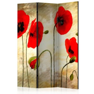 pol-a1-paravent467_1 ΔΙΑΧΩΡΙΣΤΙΚΟ ΜΕ 3 ΤΜΗΜΑΤΑ - GOLDEN FIELD OF POPPIES [ROOM DIVIDERS] 135X172