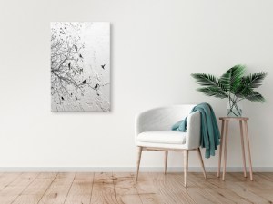 pol-b-c-0311-b-a-w_2 ΠΙΝΑΚΑΣ - BIRDS ON TREE (1 PART) VERTICAL - 40X60