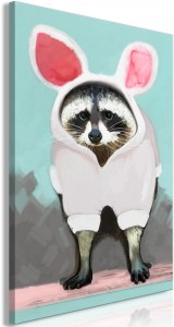 pol-g-a-0198-b-a-eb1 ΠΙΝΑΚΑΣ - RACCOON OR HARE? (1 PART) VERTICAL - 40X60