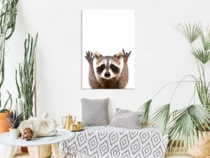 pol-g-b-0097-b-a-w_1 ΠΙΝΑΚΑΣ - RACCOON (1 PART) VERTICAL - 60X90