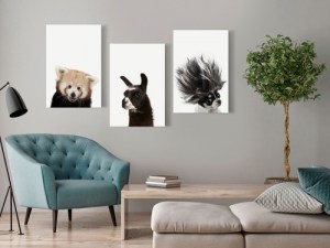 pol-g-c-0135-b-e-w_1 ΠΙΝΑΚΑΣ - FRIENDLY ANIMALS (COLLECTION) - 120X60