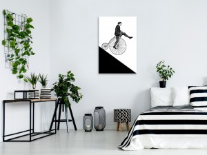 pol-h-c-0067-b-a-w_1 ΠΙΝΑΚΑΣ - CYCLIST (1 PART) VERTICAL - 40X60