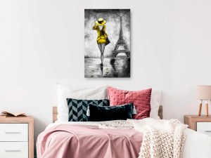 pol-h-c-0115-b-b-w_1 ΠΙΝΑΚΑΣ - PARISIAN WOMAN (1 PART) VERTICAL YELLOW - 60X90