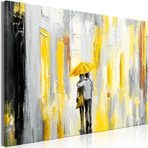 pol-h-c-0116-b-b-eb10 ΠΙΝΑΚΑΣ - UMBRELLA IN LOVE (1 PART) WIDE YELLOW - 90X60