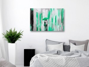 pol-h-c-0116-b-c-w_1 ΠΙΝΑΚΑΣ - UMBRELLA IN LOVE (1 PART) WIDE GREEN - 90X60