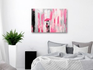 pol-h-c-0116-b-d-w_1 ΠΙΝΑΚΑΣ - UMBRELLA IN LOVE (1 PART) WIDE PINK - 120X80