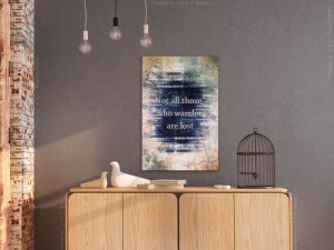 pol-m-a-0755-b-a-w_1 ΠΙΝΑΚΑΣ - NOT ALL THOSE WHO WANDER ARE LOST (1 PART) VERTICAL - 80X120