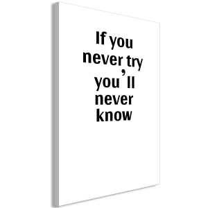 pol-m-a-0775-b-a-eb1 ΠΙΝΑΚΑΣ - IF YOU NEVER TRY YOULL NEVER KNOW (1 PART) VERTICAL - 80X120