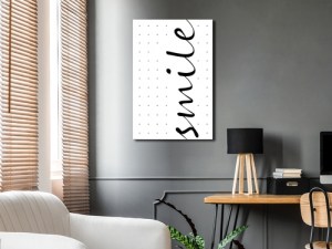 pol-m-a-0802-b-a-w_2 ΠΙΝΑΚΑΣ - BLACK AND WHITE: SMILE (1 PART) VERTICAL - 40X60