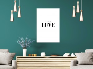 pol-m-a-0866-b-a-w_1 ΠΙΝΑΚΑΣ - SIMPLE LOVE (1 PART) VERTICAL - 40X60
