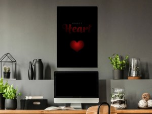 pol-m-a-0868-b-a-w_1 ΠΙΝΑΚΑΣ - ROBOT HEART (1 PART) VERTICAL - 40X60