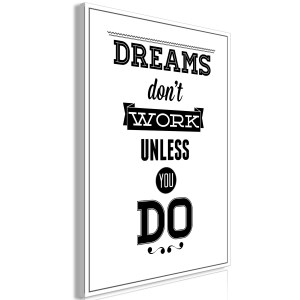 pol-m-b-0046-b-a-eb1 ΠΙΝΑΚΑΣ - DREAMS DONT WORK UNLESS YOU DO (1 PART) VERTICAL - 40X60