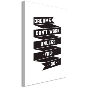 pol-m-b-0050-b-a-eb1 ΠΙΝΑΚΑΣ - DREAMS DONT WORK (1 PART) VERTICAL - 40X60