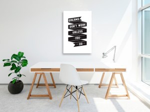 pol-m-b-0050-b-a-w_1 ΠΙΝΑΚΑΣ - DREAMS DONT WORK (1 PART) VERTICAL - 60X90