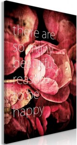 pol-m-c-0285-b-a-eb1 ΠΙΝΑΚΑΣ - THERE ARE SO MANY BEAUTIFUL REASONS TO BE HAPPY (1 PART) VERTICAL - 40X60