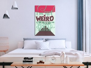 pol-m-c-0288-b-a-w_1 ΠΙΝΑΚΑΣ - IM NOT WEIRD (1 PART) VERTICAL - 80X120