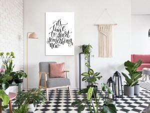 pol-n-a-0753-b-a-w_1 ΠΙΝΑΚΑΣ - ITS TIME TO START SOMETHING NEW (1 PART) VERTICAL - 80X120