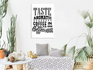 pol-n-a-0754-b-a-w_1 ΠΙΝΑΚΑΣ - TASTE AROMATIC COFFEE IN OUR COFFEE HOUSE (1 PART) VERTICAL - 80X120