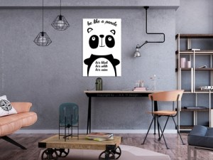 pol-n-a-0781-b-a-w_1 ΠΙΝΑΚΑΣ - BE LIKE A PANDA (1 PART) VERTICAL - 40X60