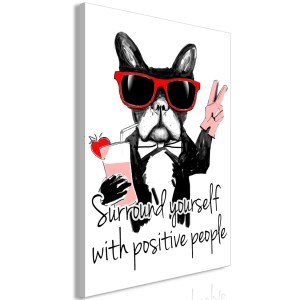 pol-n-a-0828-b-a-eb1 ΠΙΝΑΚΑΣ - SURROUND YOURSELF WITH POSITIVE PEOPLE (1 PART) VERTICAL - 40X60