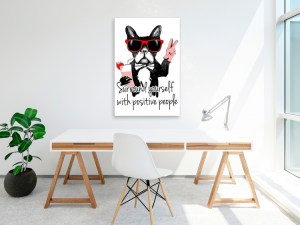 pol-n-a-0828-b-a-w_1 ΠΙΝΑΚΑΣ - SURROUND YOURSELF WITH POSITIVE PEOPLE (1 PART) VERTICAL - 80X120
