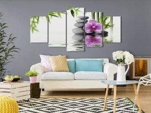 pol-p-b-0035-b-m-w_1 ΠΙΝΑΚΑΣ - WATER GARDEN (5 PARTS) WIDE - 100X50