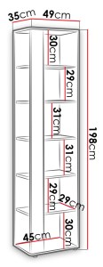 pol-polihome-samoa-dimentions-vivliothiki ΒΙΒΛΙΟΘΗΚΗ SAMOA