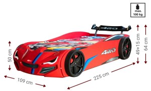 pol-polihome_dimensions_turbo_plus ΚΡΕΒΑΤΙ ΠΑΙΔΙΚΟ TURBO PLUS-ΛΕΥΚΟ