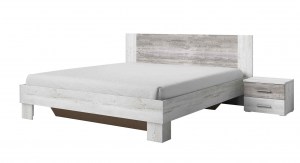 pol-vera_224zdh51_52_1 ΚΡΕΒΑΤΙ ΜΕ 2 ΚΟΜΟΔΙΝΑ VERON-160X200-ARCTIC PINE