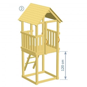 shw-008.001.001.001-1,50-11464 ΞΥΛΙΝΟΣ ΠΥΡΓΟΣ KIOSK ΠΥΡΓΟΣ KIOSK ΜΕ ΥΨΟΣ ΤΣΟΥΛΗΘΡΑΣ 150ΕΚ.