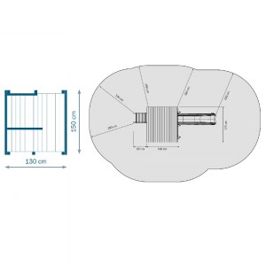 shw-008.001.003.001_-_1,20-8360 ΞΥΛΙΝΟΣ ΠΥΡΓΟΣ BEACH HUT ΠΥΡΓΟΣ BEACH HUT ΜΕ ΥΨΟΣ ΤΣΟΥΛΗΘΡΑΣ 120ΕΚ.