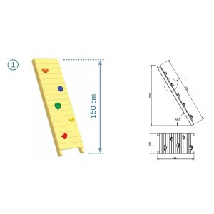 shw-080001_-_1,20-11358 ΞΥΛΙΝΟΣ ΤΟΙΧΟΣ ΑΝΑΡΡΙΧΗΣΗΣ ΜΕ ΒΡΑΧΟΥΣ ΞΥΛΙΝΗ ΡΑΜΠΑ ΑΝΑΡΡΙΧΗΣΗΣ ΜΕ ΒΡΑΧΟΥΣ 120(Υ) X 50ΕΚ.