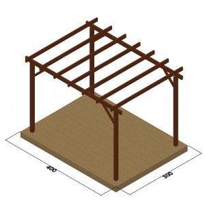 shw-10-363055-12308 ΞΥΛΙΝΟΣ ΣΚΕΛΕΤΟΣ ΠΕΡΓΚΟΛΑΣ 300 X  400ΕΚ.