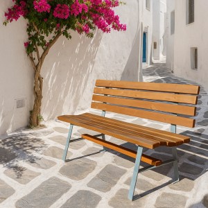 shw-10-60246-20184 ΞΥΛΙΝΟ ΠΑΓΚΑΚΙ ΜΕ ΜΕΤΑΛΛΙΚΑ ΠΟΔΙΑ 180ΕΚ.