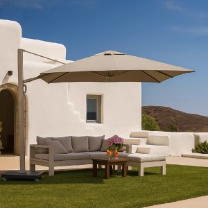 shw-20210-20422 PREMIUM ΟΜΠΡΕΛΑ ΚΗΠΟΥ Ø3.5M ΜΠΕΖ TAUPE