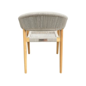 shw-22025-19865 PREMIUM ΚΑΡΕΚΛΑ TEAK ΜΕ ΓΚΡΙ ΣΧΟΙΝΙΑ
