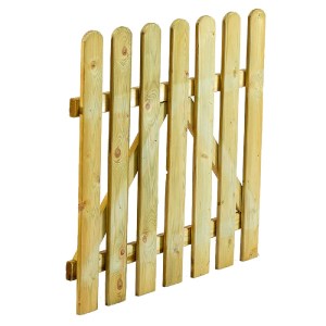 shw-30004-21025 ΞΥΛΙΝΗ ΠΟΡΤΑ ΦΡΑΧΤΗ ΚΗΠΟΥ PREMIUM 100X100ΕΚ.