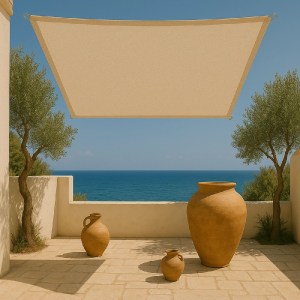 shw-30612-20536 ΠΑΝΙ ΣΚΙΑΣΗΣ ΤΕΤΡΑΓΩΝΟ 280GSM PREMIUM 5 X 5M ΑΜΜΟΥ