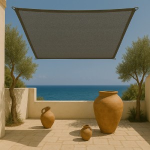 shw-30613-20538 ΠΑΝΙ ΣΚΙΑΣΗΣ ΤΕΤΡΑΓΩΝΟ 280GSM PREMIUM 5 X 5M ΓΚΡΙ