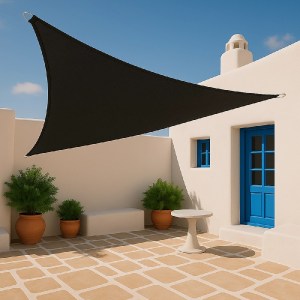 shw-30628-20654 ΠΑΝΙ ΣΚΙΑΣΗΣ ΤΡΙΓΩΝΟ 280GSM PREMIUM 3,6 X 3,6 X 3,6M - ΜΑΥΡΟ