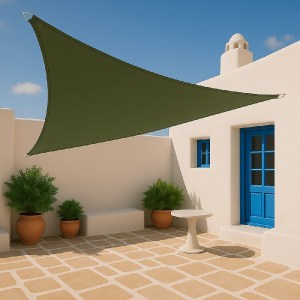 shw-30637-20656 ΠΑΝΙ ΣΚΙΑΣΗΣ ΤΡΙΓΩΝΟ 280GSM PREMIUM 5 X 5 X 5M OLIVE