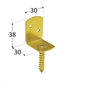 shw-33205-12223 ΓΩΝΙΑ ΣΥΝΔΕΣΗΣ ΞΥΛΟΥ 30X30X38MM ΓΩΝΙΑ ΜΕ ΒΙΔΑ 30 X 38 X 30MM