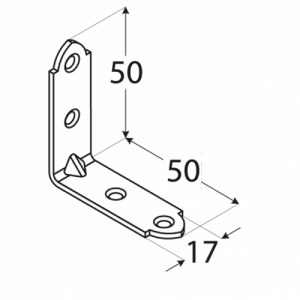 shw-4003-12794 ΓΩΝΙΑ ΣΥΝΔΕΣΗΣ ΞΥΛΟΥ 50X50X17MM ΓΩΝΙΑ 50 X 50 X 17MM